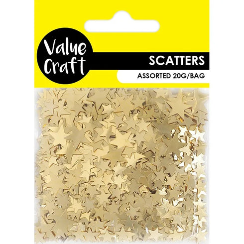 Gold Colour Star Shape Scatters