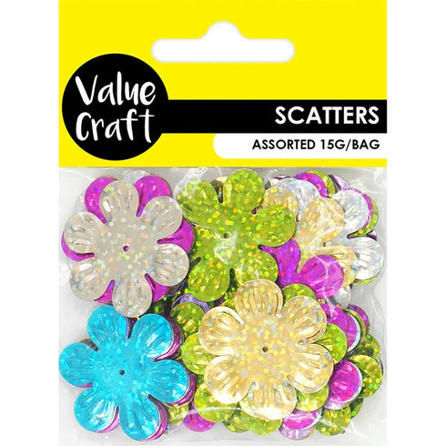 Holographic Flower Shape Sequins Scatter