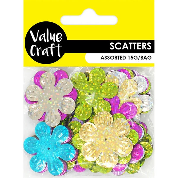 Holographic Flower Shape Sequins Scatter
