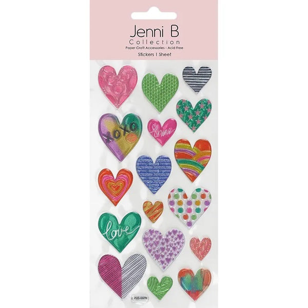 Love Theme Glitter Stickers