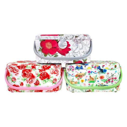 Medium Sewing Storage Basket - Playful Cats In Bloom