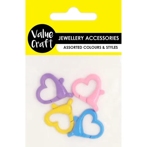Metal Heart Shape Lobster Clasps