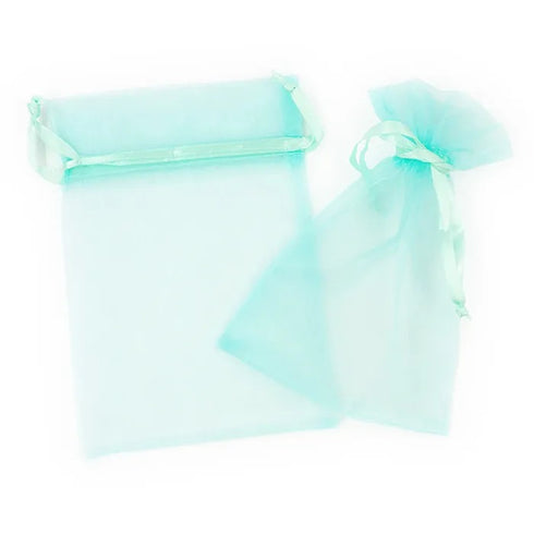 Mint Colour Small Organza Gift Bags