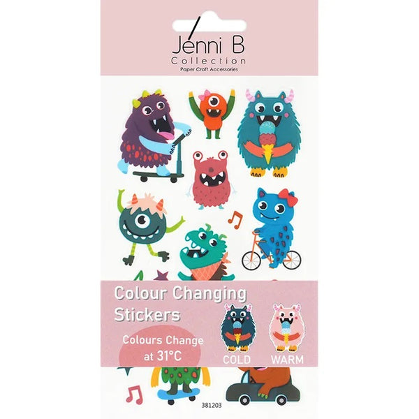Monsters Theme Colour Changing Stickers