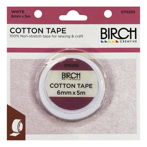 Non-Stretch Cotton Tape for Sewing (available in 2 colours)