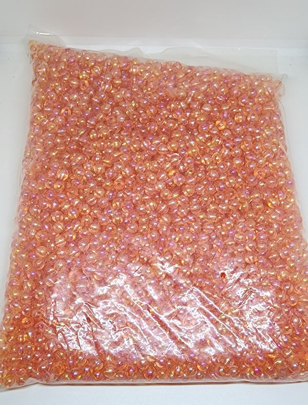 Orange Colour Bulk Pack Plastic Beads