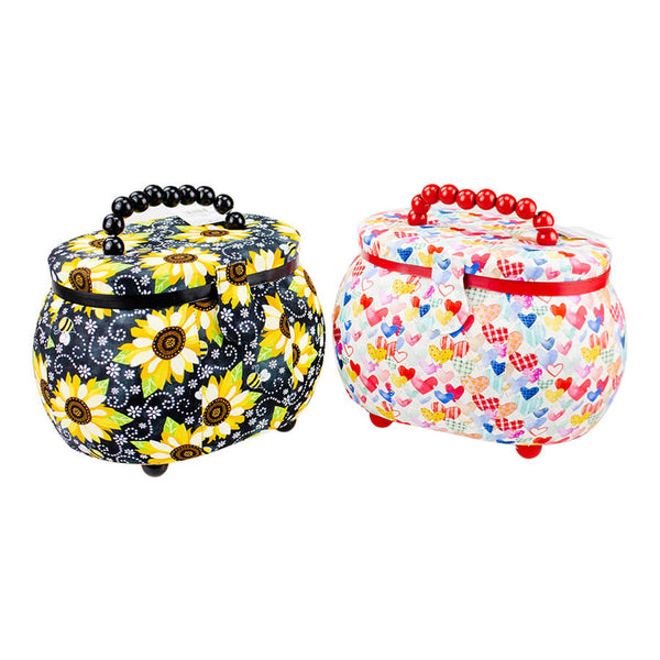 Oval Shape Sewing Storage Basket (available in 2 designs)