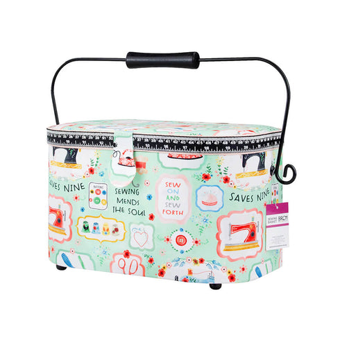 Oval Shape Sewing Storage Basket (available in 3 designs)