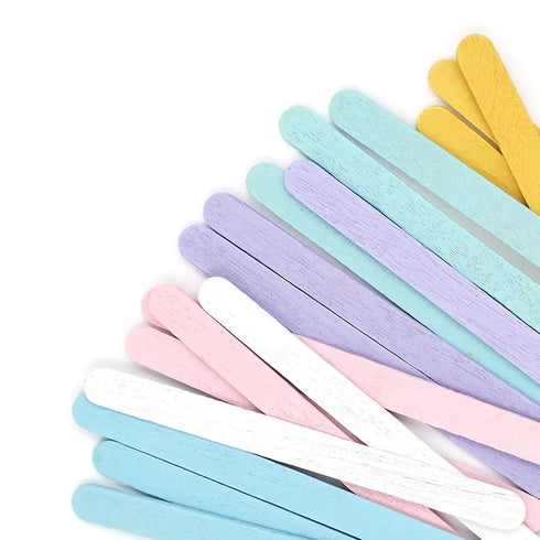 Pastel Colour Wooden Icy Pole Sticks