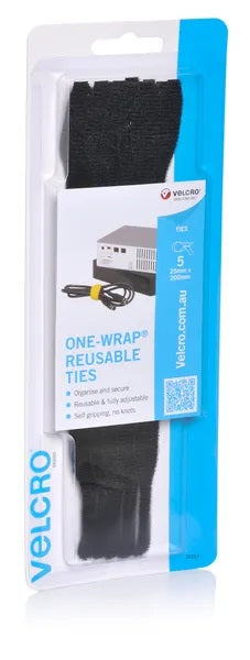 Resuable One-Wrap Velcro Ties