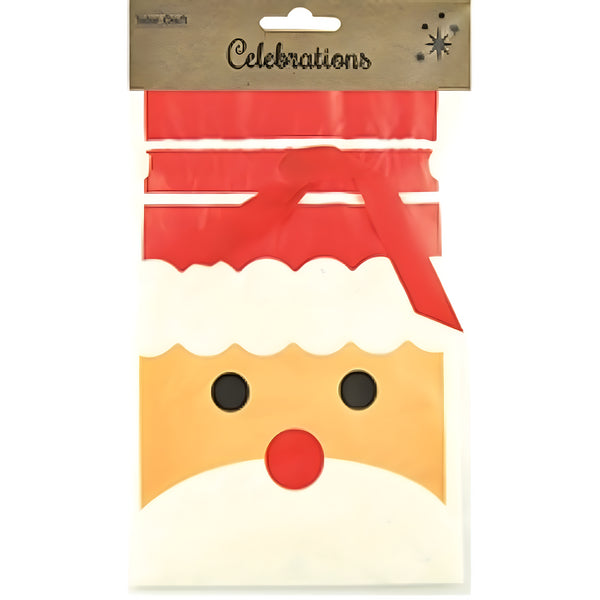 Santa Xmas Treat Gift Bags with Tie