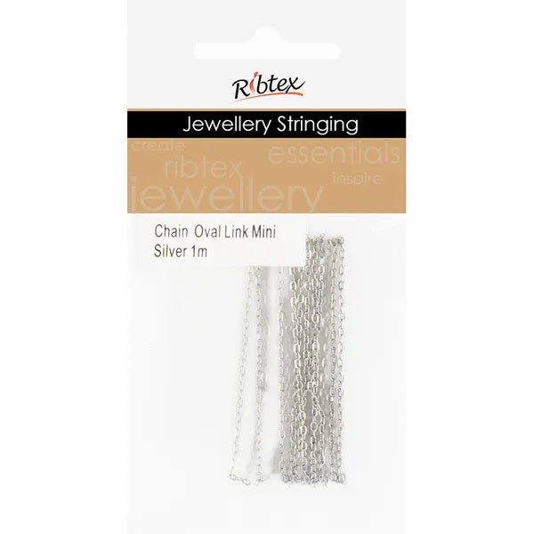 Silver Mini Oval Link Chain