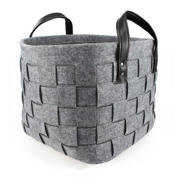 Square Woven Felt Storage Basket