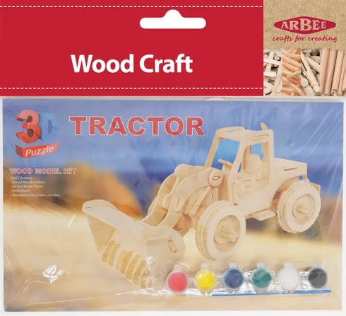 Tractor 3D Wooden Puzzle DIY Kit