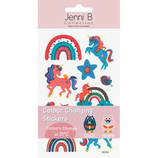 Unicorns Theme Colour Changing Stickers