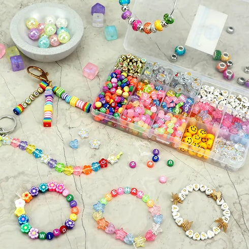 Watercolour Beads with Large Holes