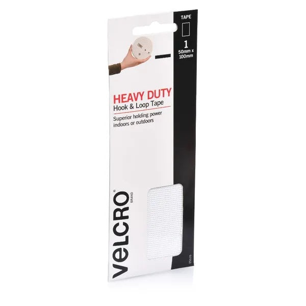 White Colour Heavy Duty Hook & Loop Velcro Tape