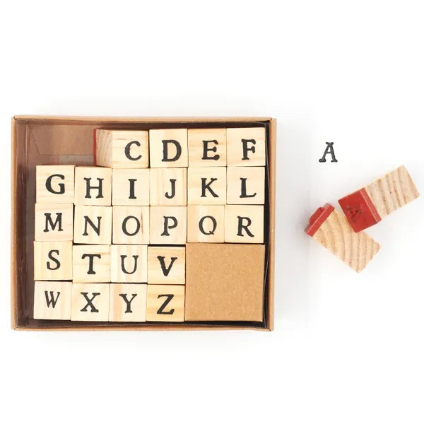 Wooden Alphabets Stamps