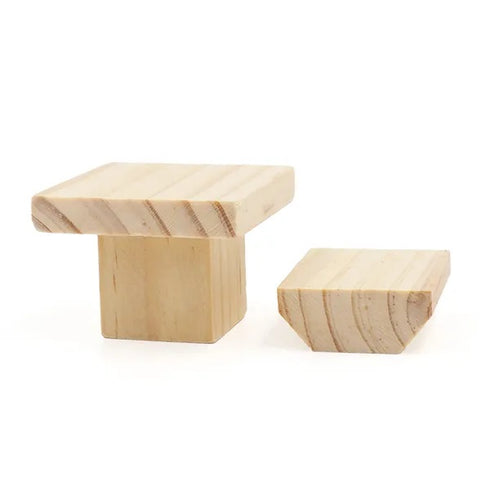 Wooden Doll House Furniture - Small Table and TV