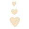 Wooden Flat Hearts Shapes
