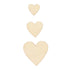 Wooden Flat Hearts Shapes