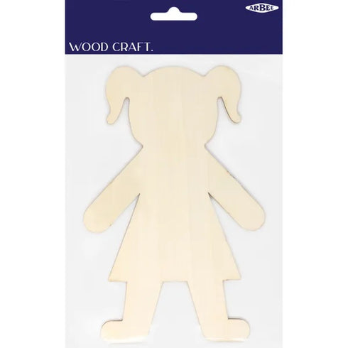 Wooden Girl Person Shape