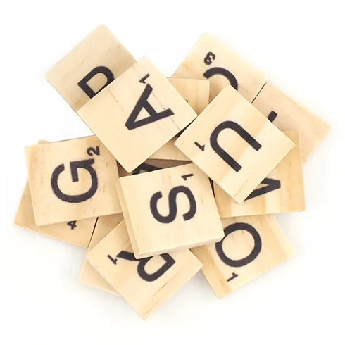 Wooden Scrabble Game Tiles