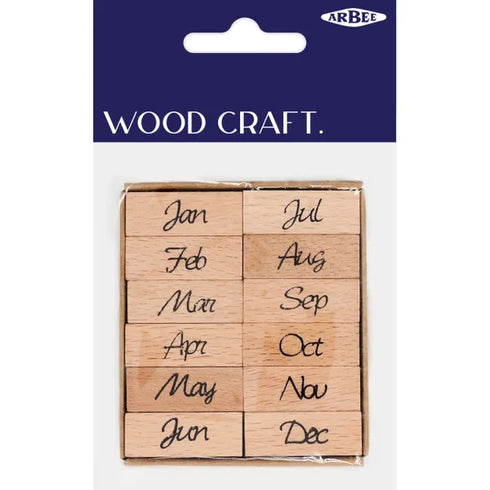 Wooden Short Months Stamps