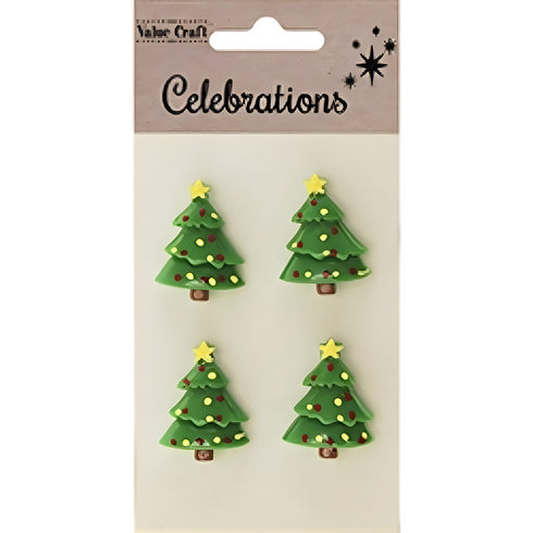 Xmas Christmas Tree Shape Resin Embellishments