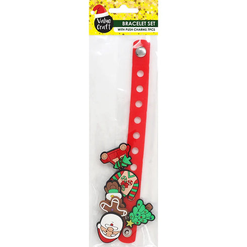Xmas Push On Charm Bracelet