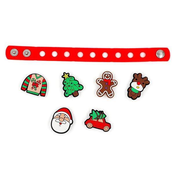 Xmas Push On Charm Bracelet