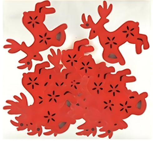 Xmas Reindeer Shape Wooden Shapes