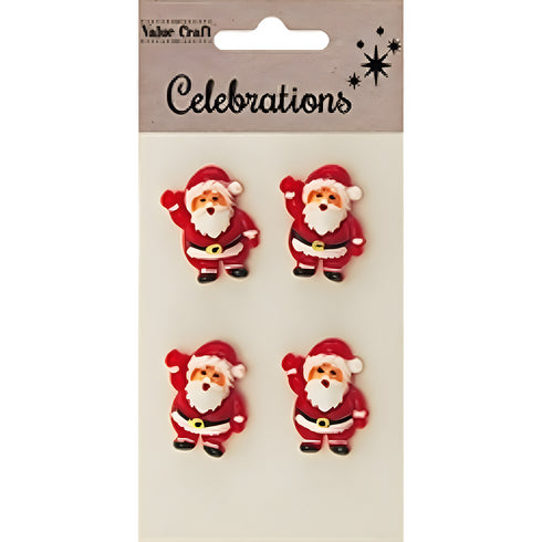 Xmas Santa Shape Resin Embellishments