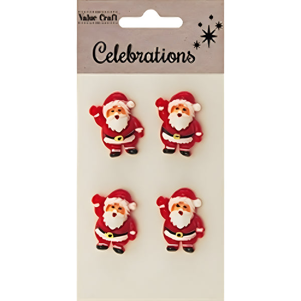 Xmas Santa Shape Resin Embellishments