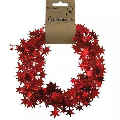 Xmas Garlands with Large Stars (available in 3 colours)