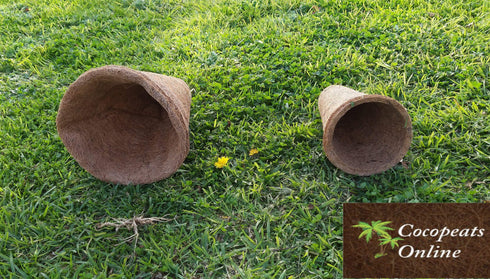 AussieSuperStore Homeware Supplies Conical Coir Liner with Steel Hanger (in 2 sizes) Conical Coir Liner with Steel Hanger | Cone Coco Liner | Cone Coir Shaped Liner