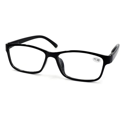 +1.00 Black Magnified Glasses