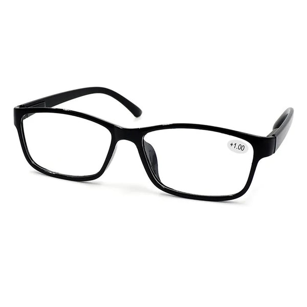 +1.00 Black Magnified Glasses