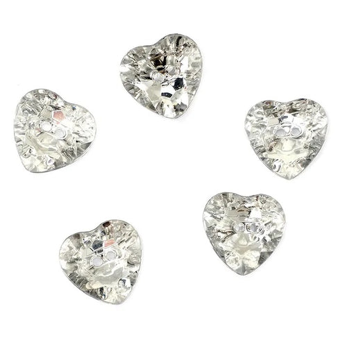 1.7cm Heart Acrylic Buttons