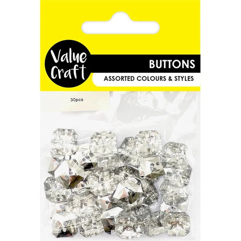 1.7cm Square Acrylic Buttons