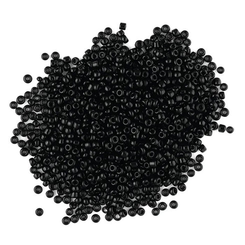 1.8mm Black Colour Glass Seed Beads