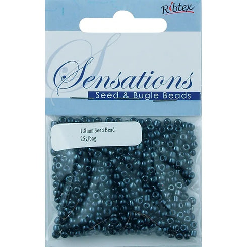 1.8mm Glass Seed Beads - 25g (available in 34 colours)