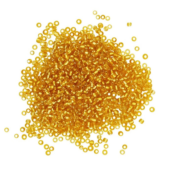 1.8mm Gold Colour Glass Seed Beads