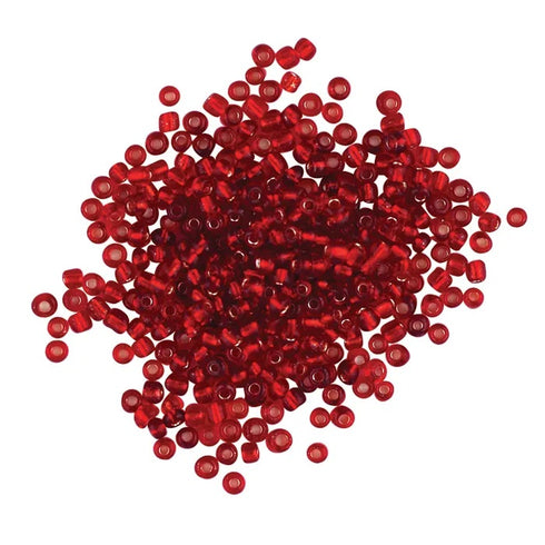 1.8mm Red Colour Glass Seed Beads