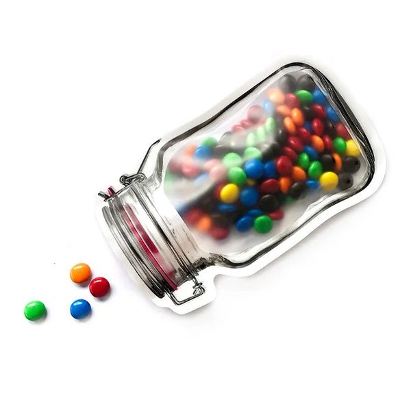 12cm x 19.5cm Mason Jar Shaped Zip Lock Bags (available in 2 designs)