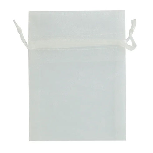 50pcs White Colour Mini Organza Gift Bags