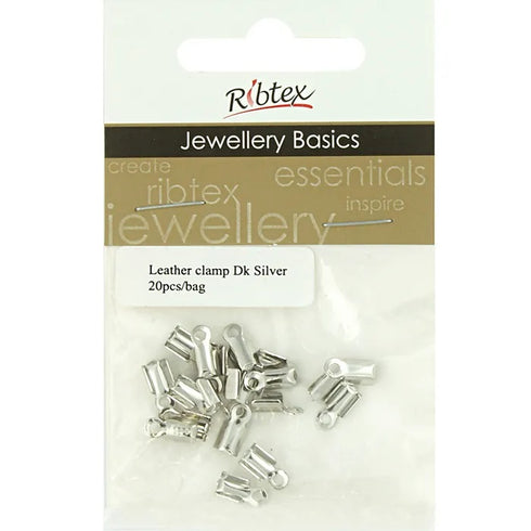 10mm Dark Silver Colour Metal Alloy Leather Clamps