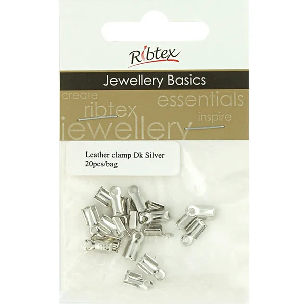 10mm Dark Silver Colour Metal Alloy Leather Clamps