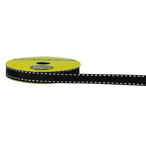 10mm Black Colour Grosgrain Ribbon