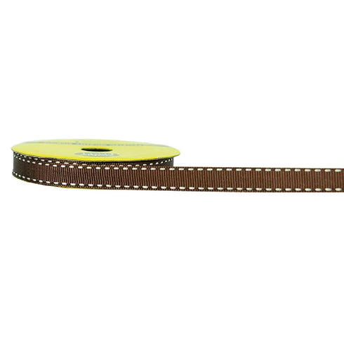 10mm Brown Colour Grosgrain Ribbon